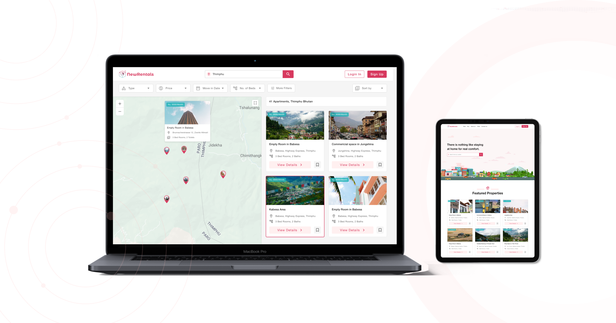 NewRentals Hero Mockup
